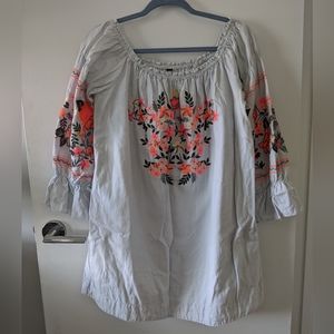 Free People embroidered mini dress